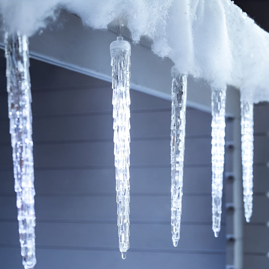 Glacia Solar Icicle String Lights
