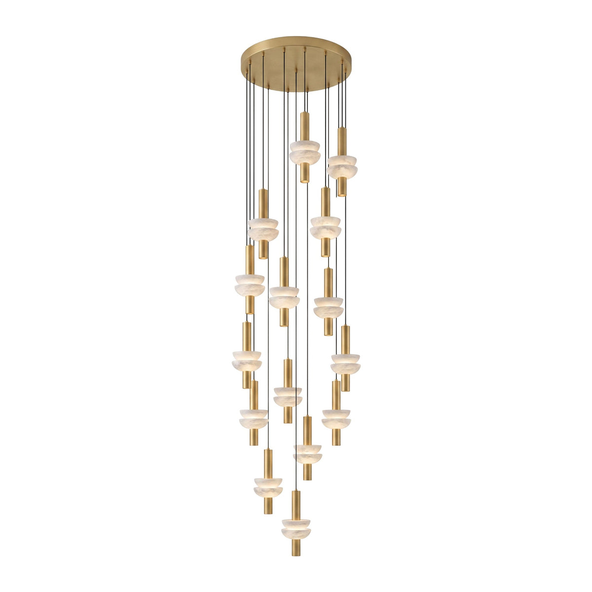 Brontee Spanish Alabaster Column LED Pendant Light