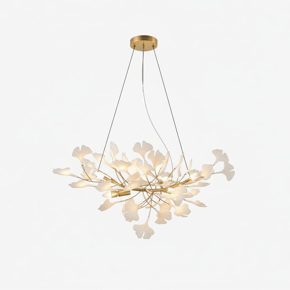 Horizon Ceramic Ginkgo Leaf Chandelier