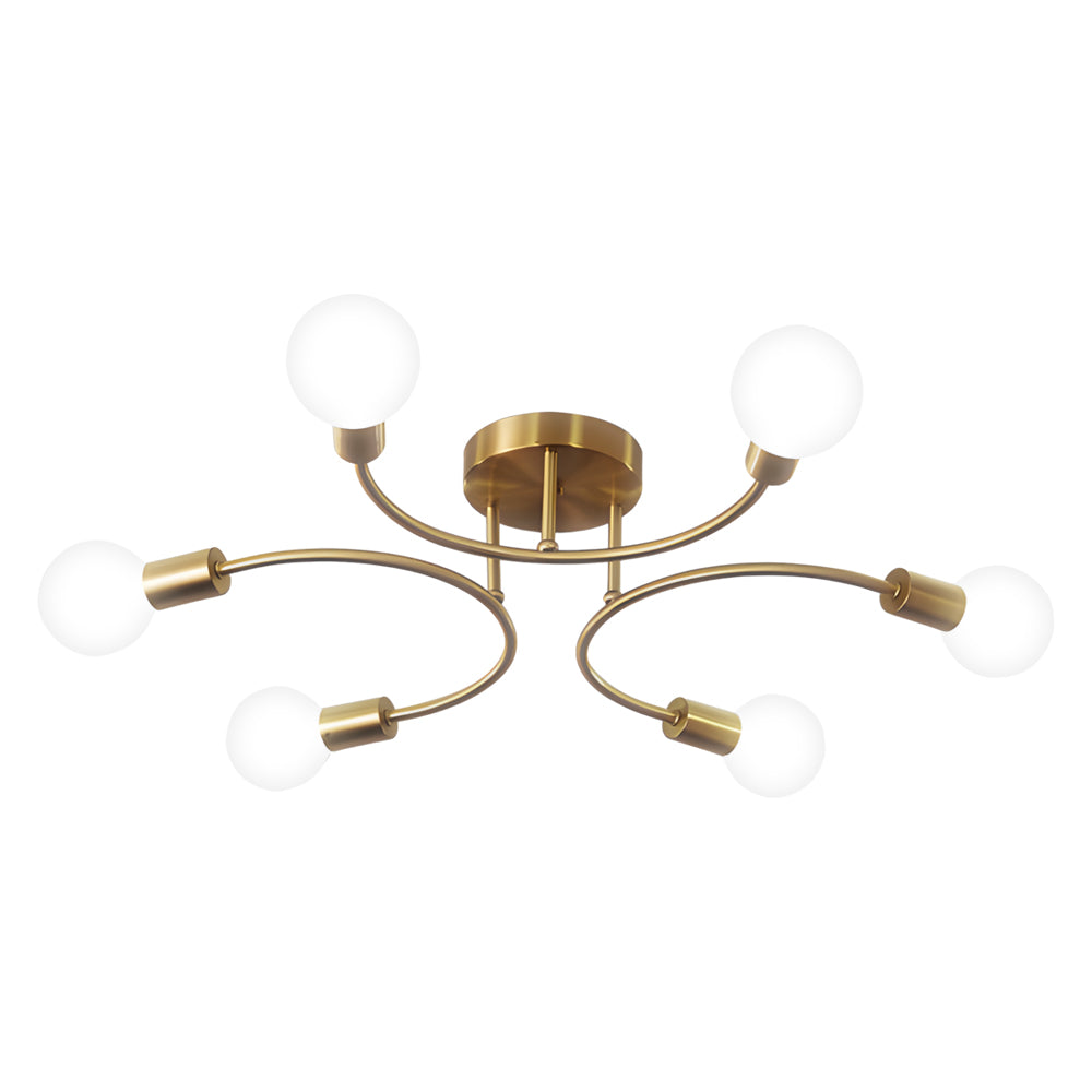 Calla Curved Arm Flush Mount Ceiling Light