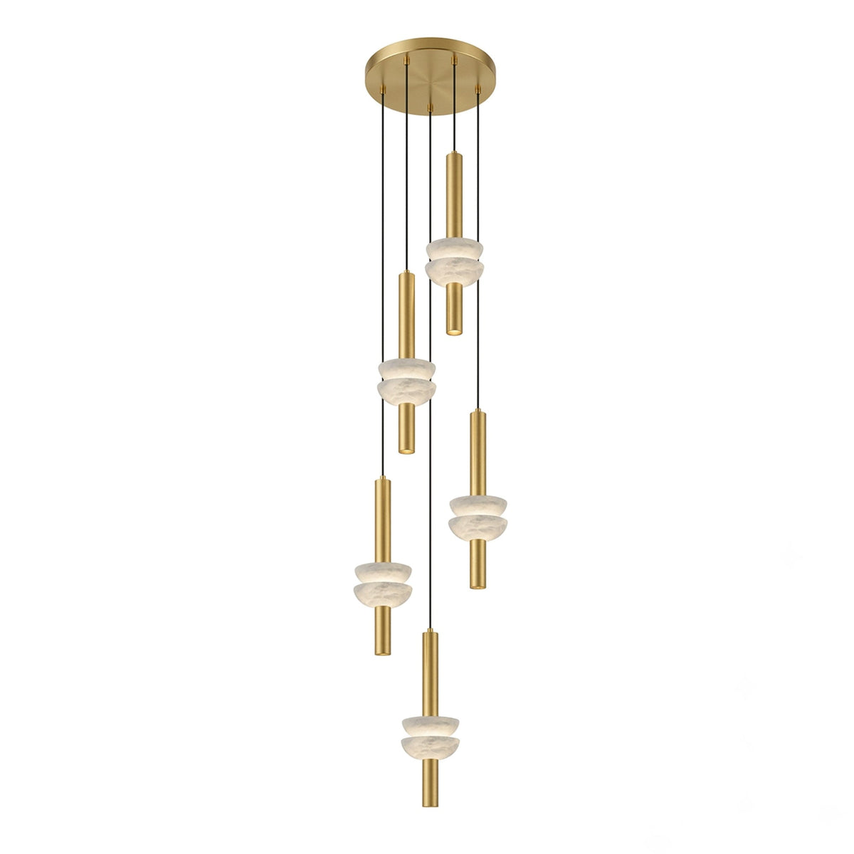 Brontee Spanish Alabaster Column LED Pendant Light