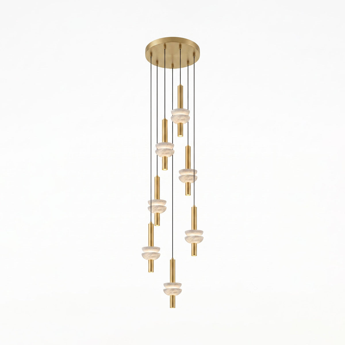 Brontee Spanish Alabaster Column LED Pendant Light