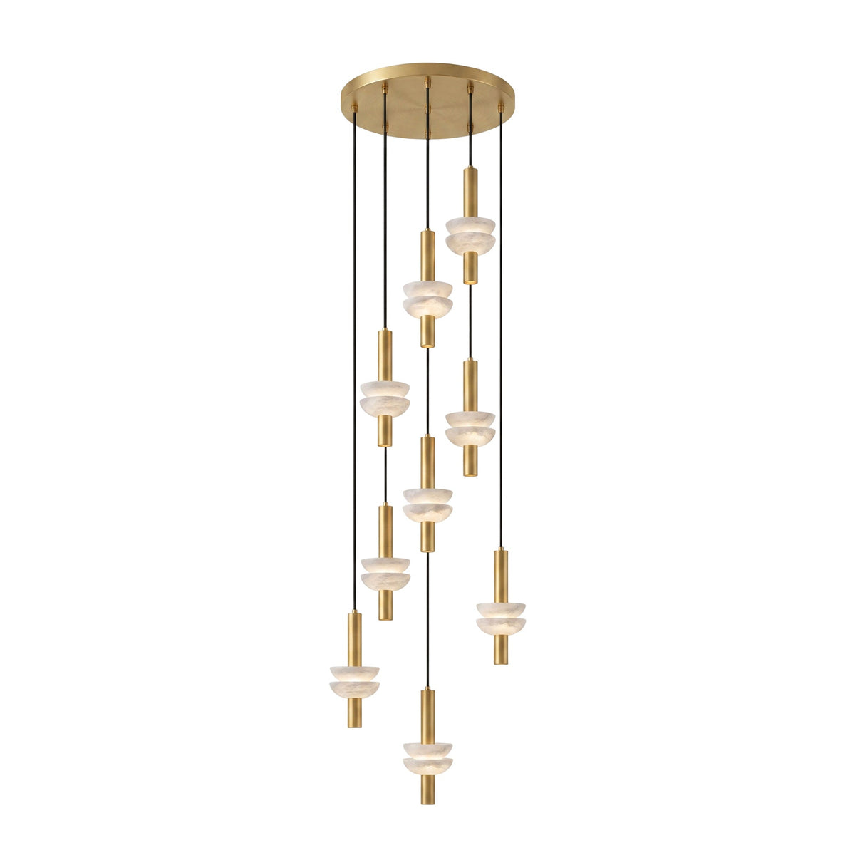 Brontee Spanish Alabaster Column LED Pendant Light