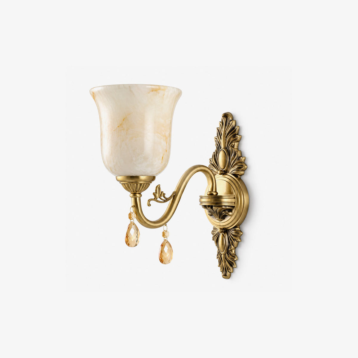 Clotilde Alabaster Bell Wall Sconce