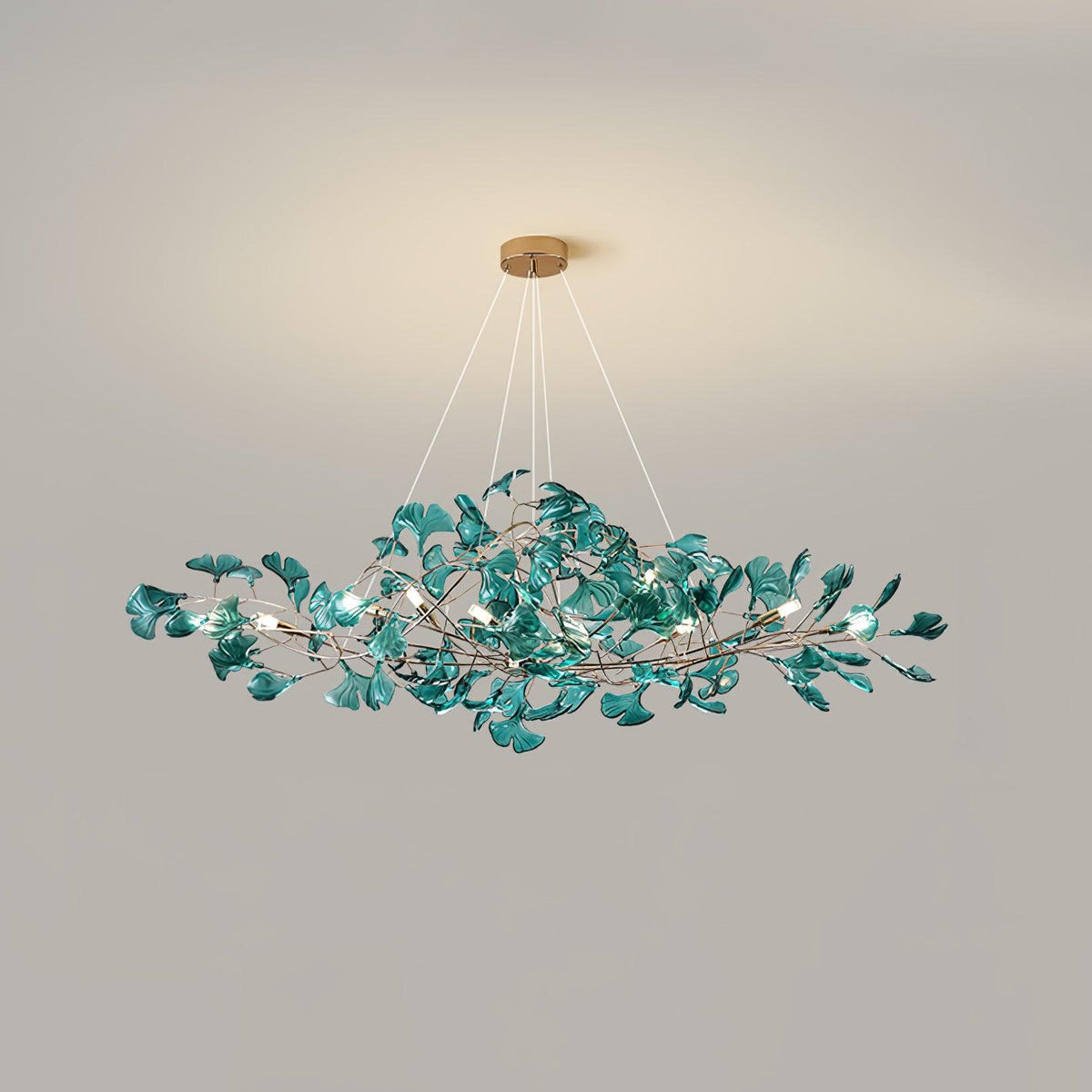 Ginevra Acrylic Ginkgo Leaf Chandelier