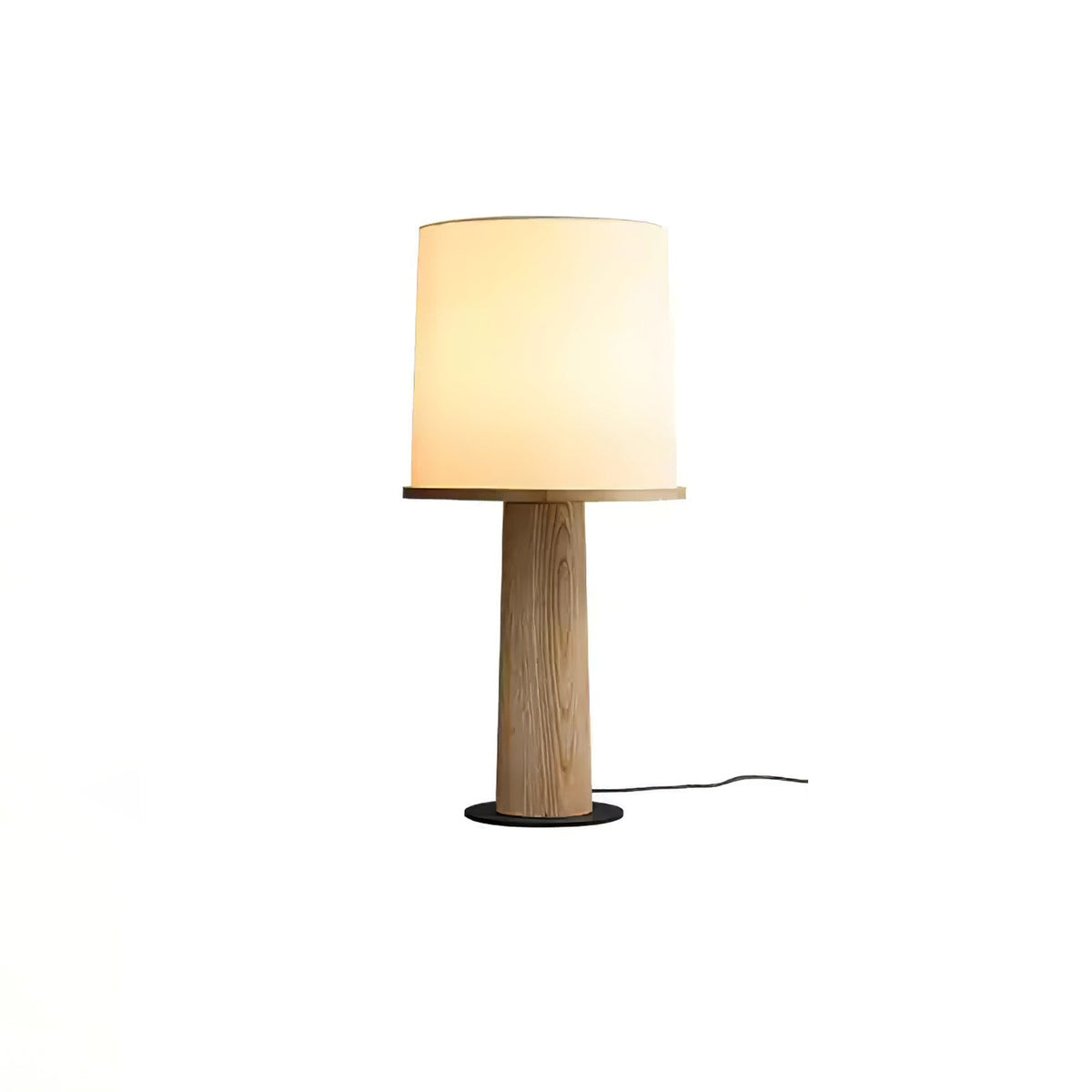Tamsen Wood Base Fabric Shade Table Lamp
