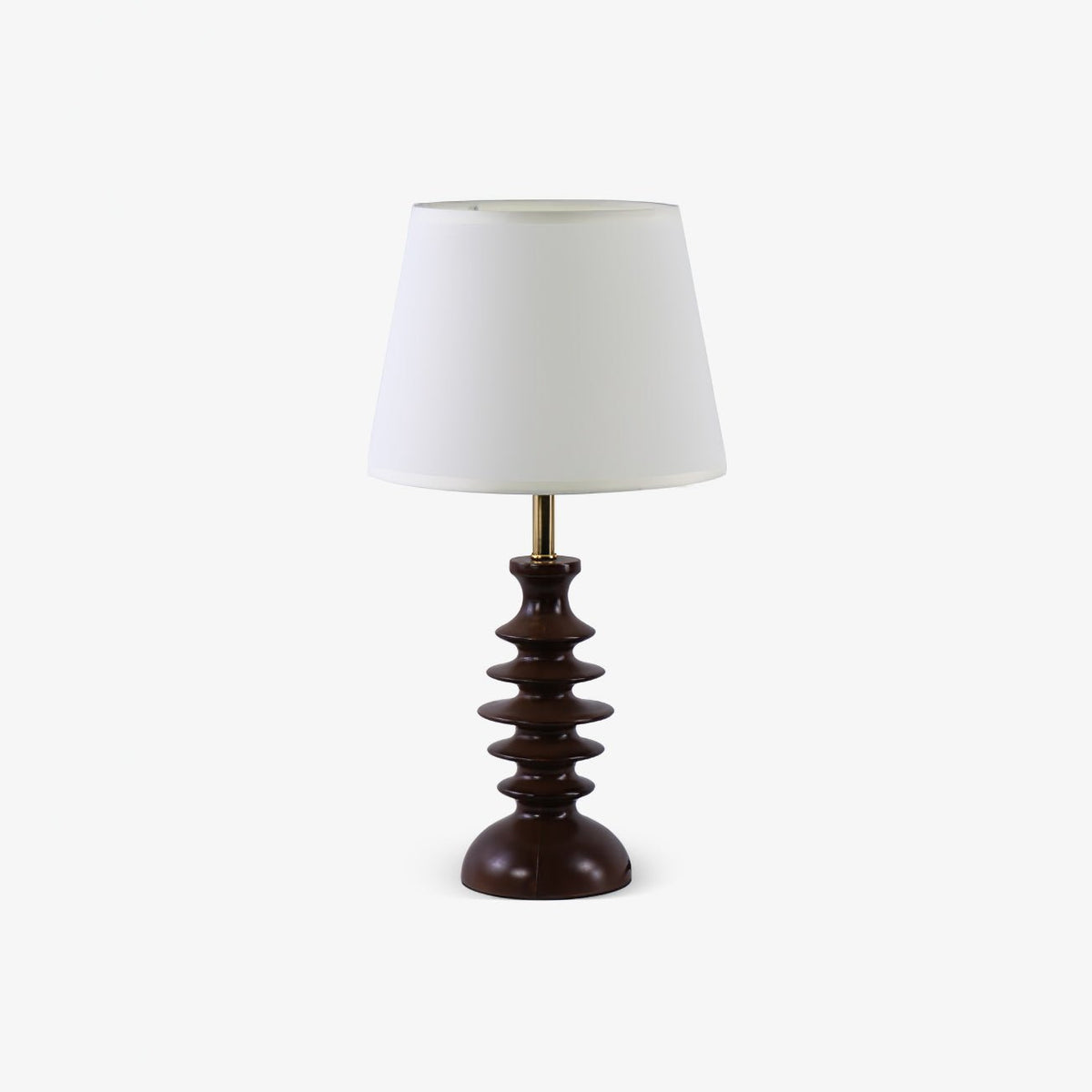 Wendell Walnut Wood Linen Shade Table Lamp