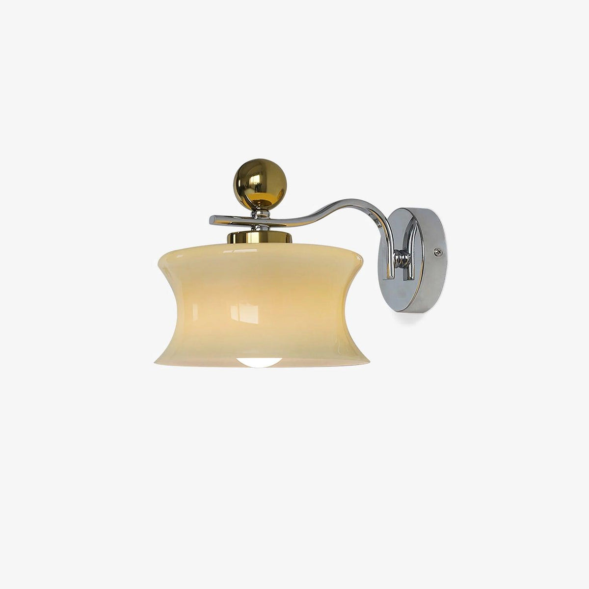 Lucienne Glass Drum Shade Gold Wall Sconce