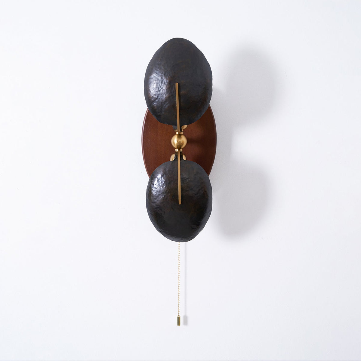 Eventail Walnut Wood Fan Wall Sconce