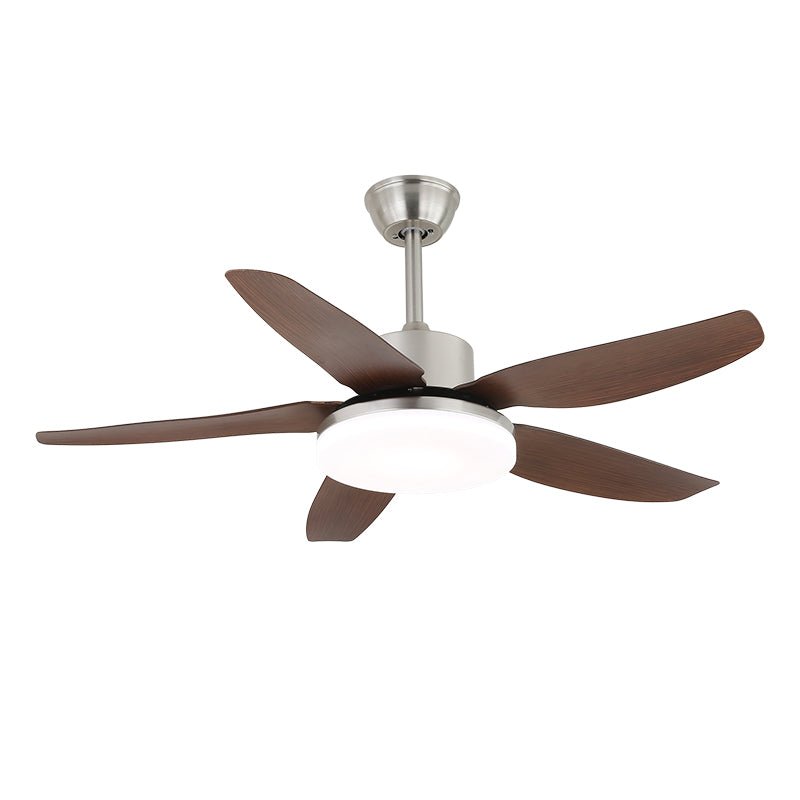 Junon Walnut Blade LED Ceiling Fan Light with Remote