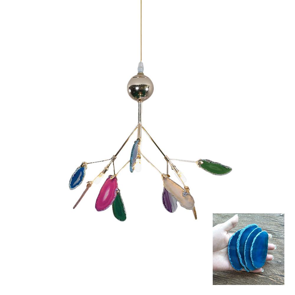 Calliste Natural Agate Rose Gold Branch Chandelier