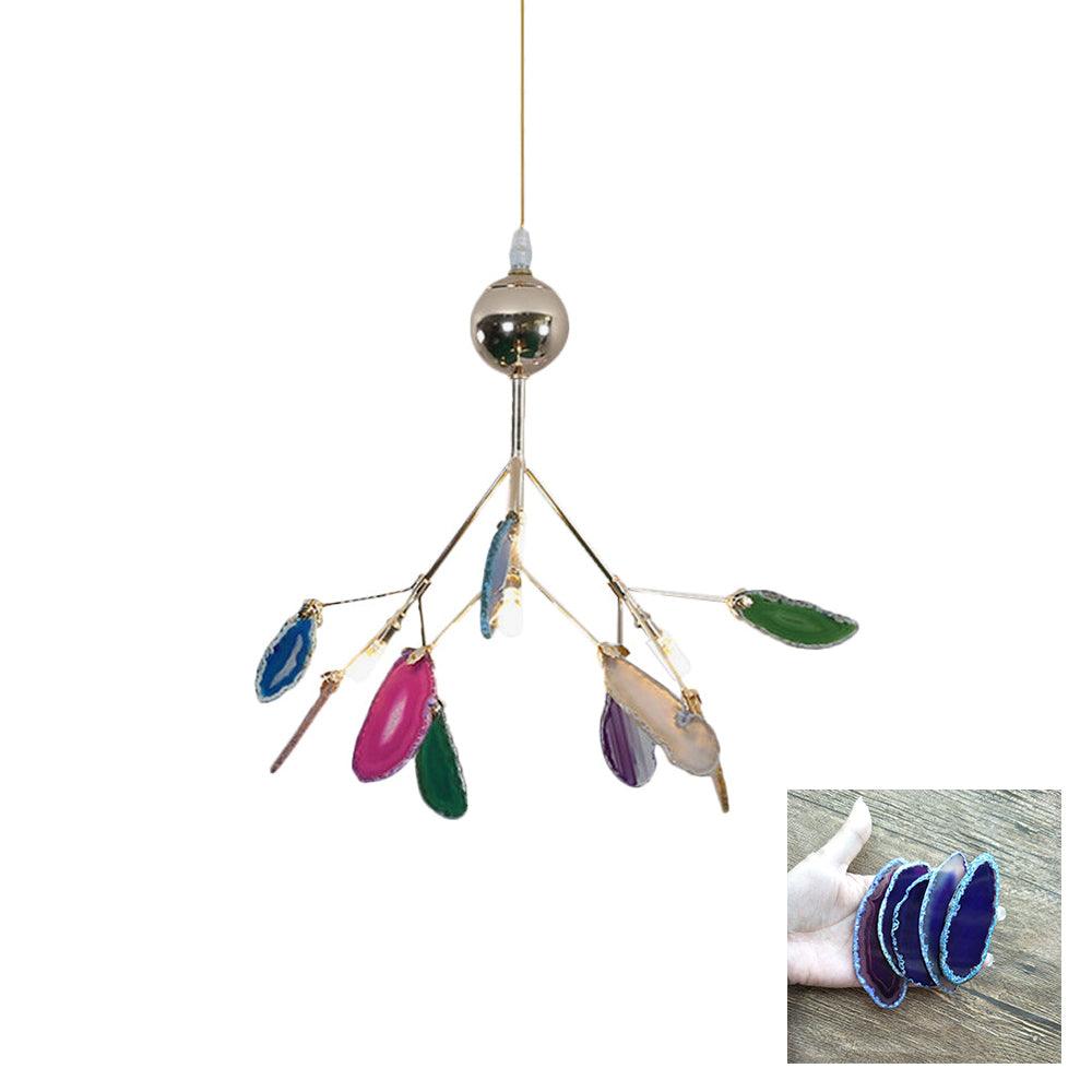 Calliste Natural Agate Rose Gold Branch Chandelier