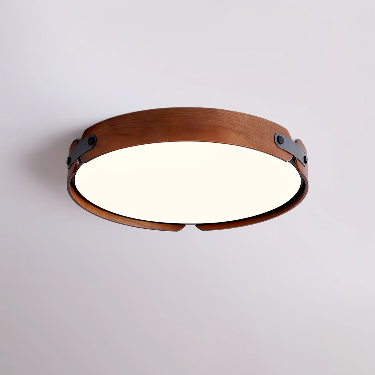 Allegra Slim Wood LED Flush Mount Ceiling Light