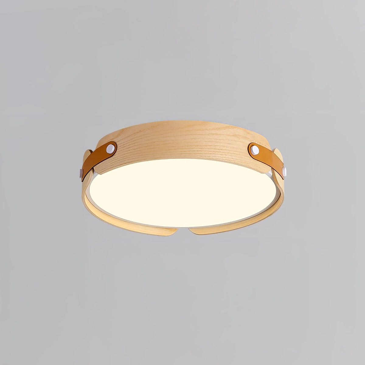 Allegra Slim Wood LED Flush Mount Ceiling Light