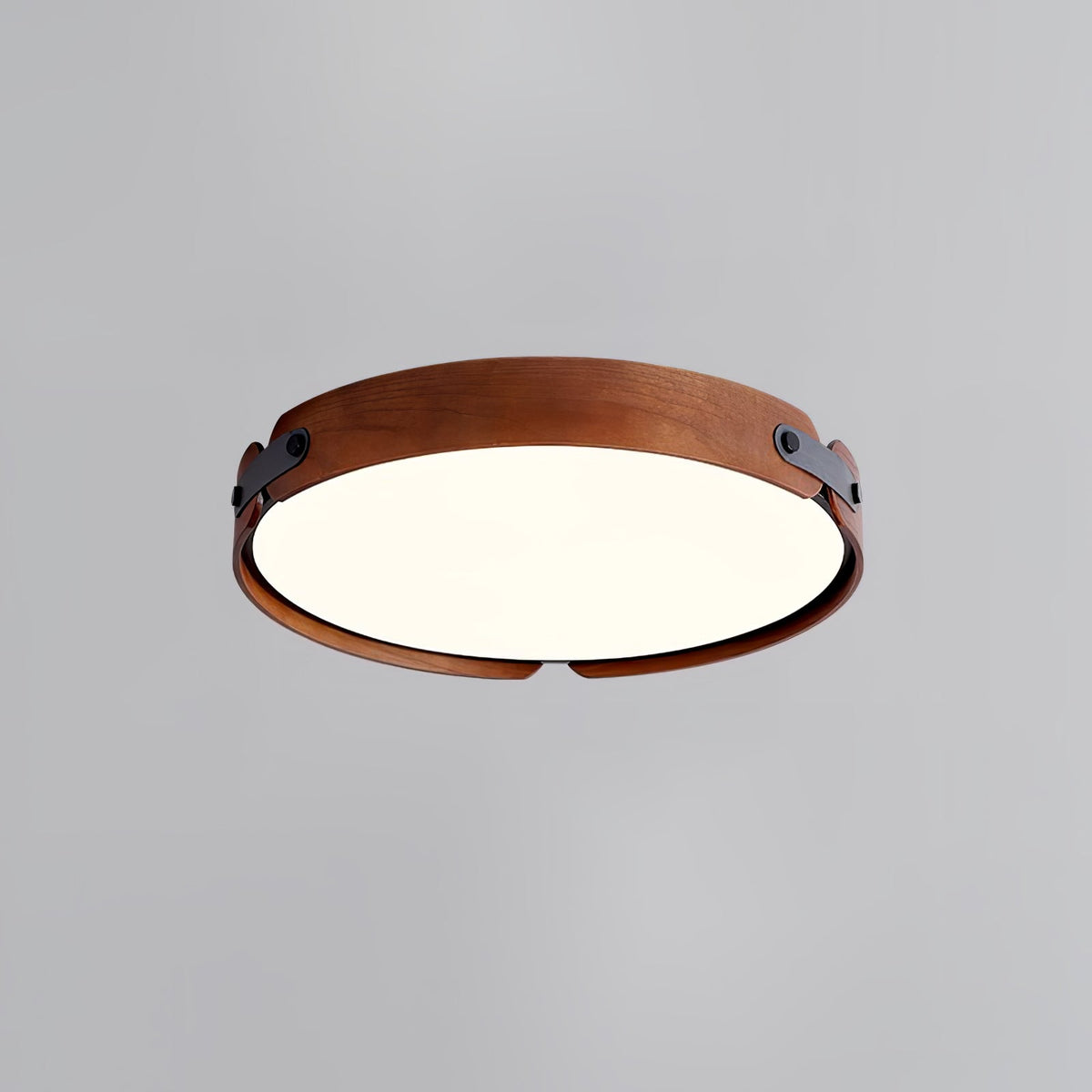 Allegra Slim Wood LED Flush Mount Ceiling Light