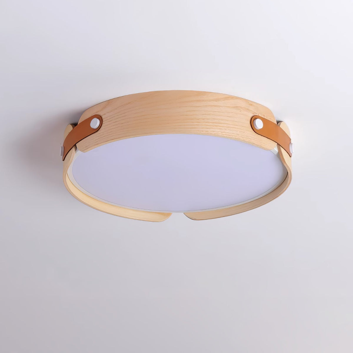 Allegra Slim Wood LED Flush Mount Ceiling Light