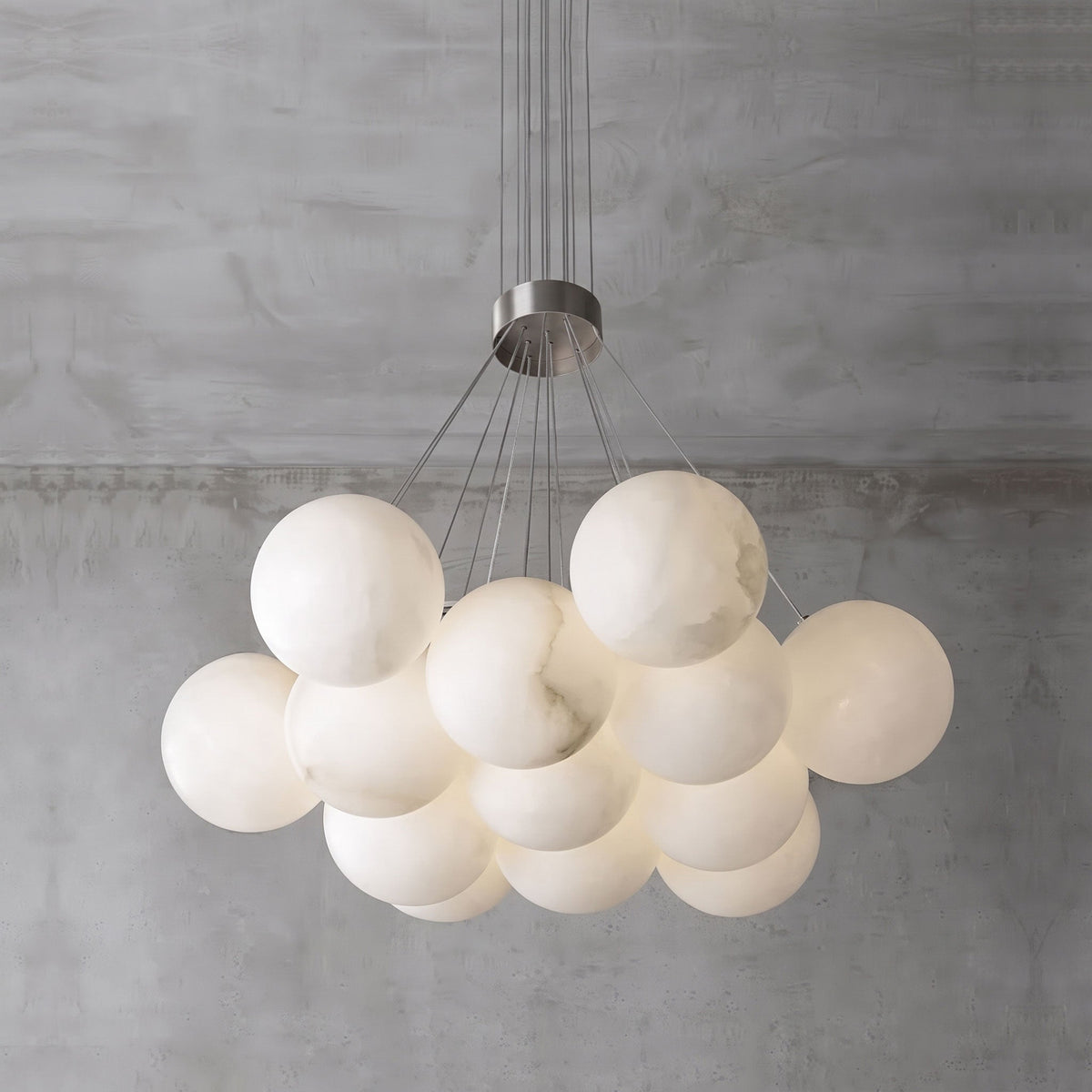 Alix Alabaster Ball Cluster Chandelier