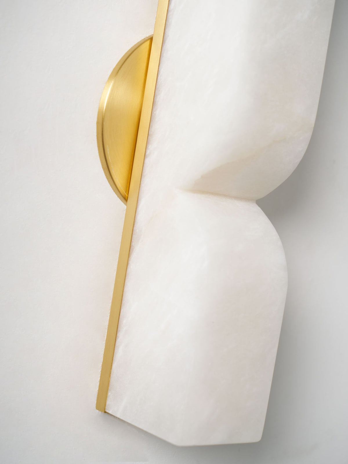 Esker Carved Alabaster Wall Sconce