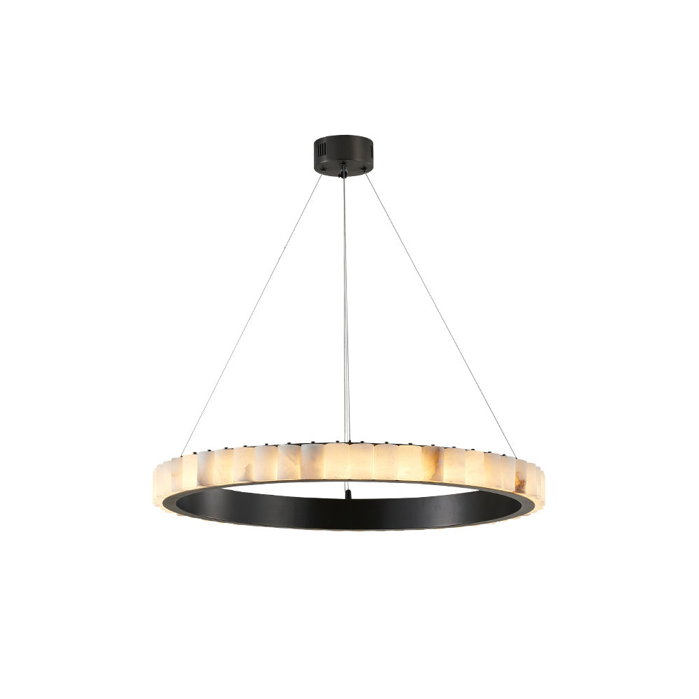 Almira Alabaster Halo Ring LED Chandelier