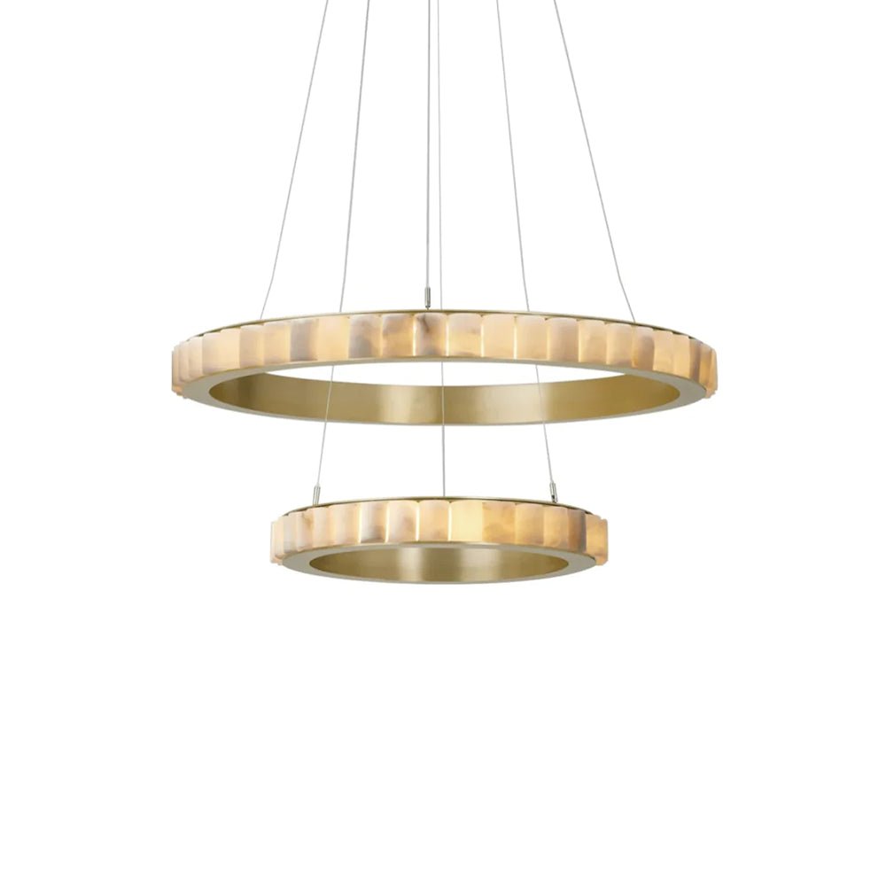 Almira Alabaster Halo Ring LED Chandelier