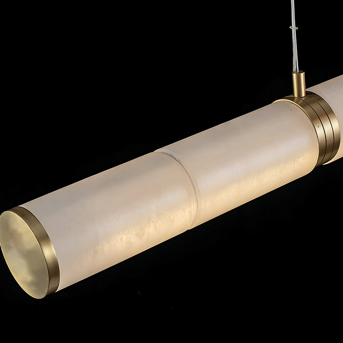 Anaelle Linear Alabaster Tube LED Pendant Light