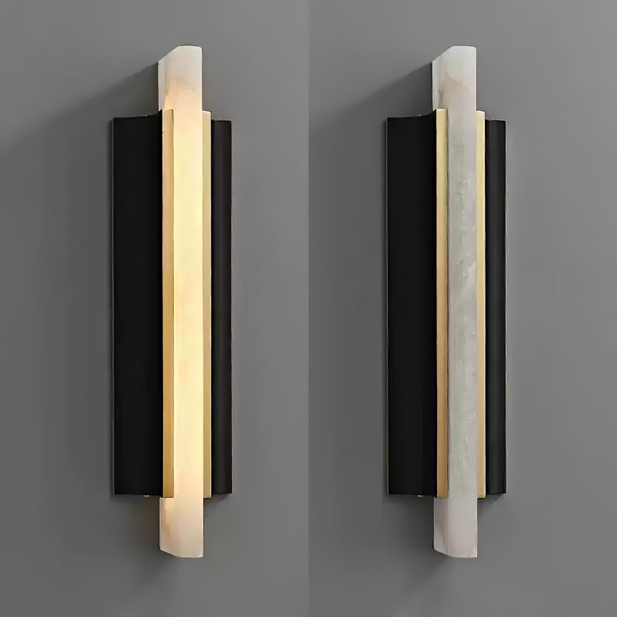 Amelie Black Blade Alabaster LED Wall Sconce