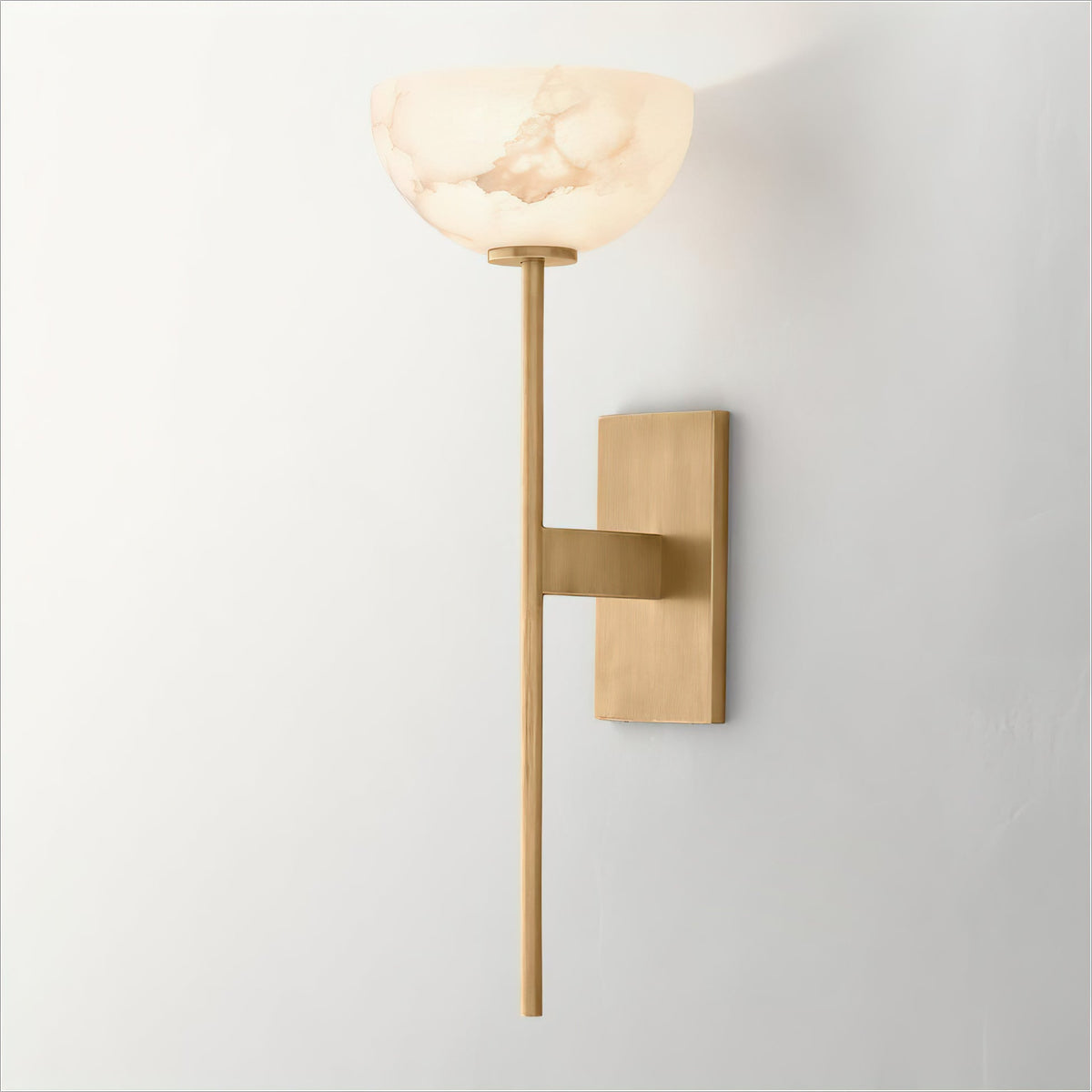Caelan Natural Alabaster Cup Wall Sconce