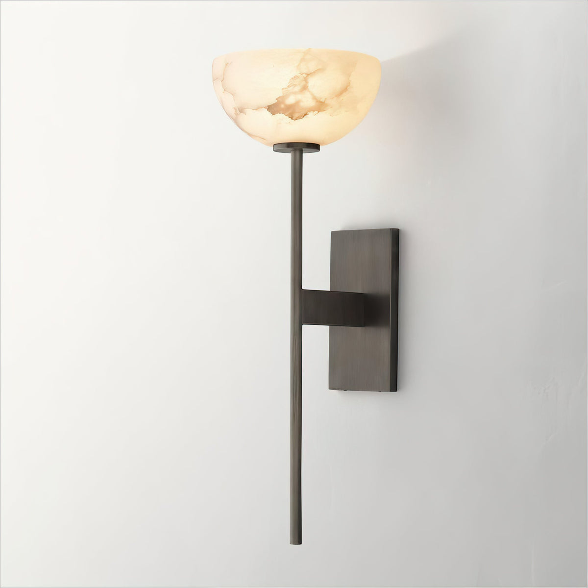 Caelan Natural Alabaster Cup Wall Sconce