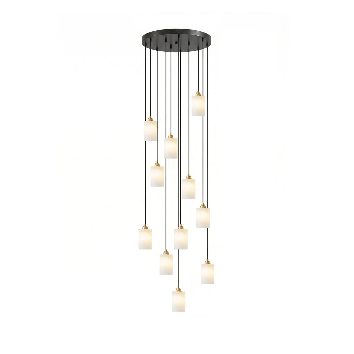 Carmeline Alabaster Cylinder Staircase Chandelier