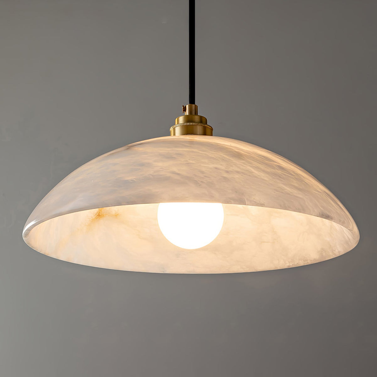 Dahlia Alabaster Dome Pendant Light