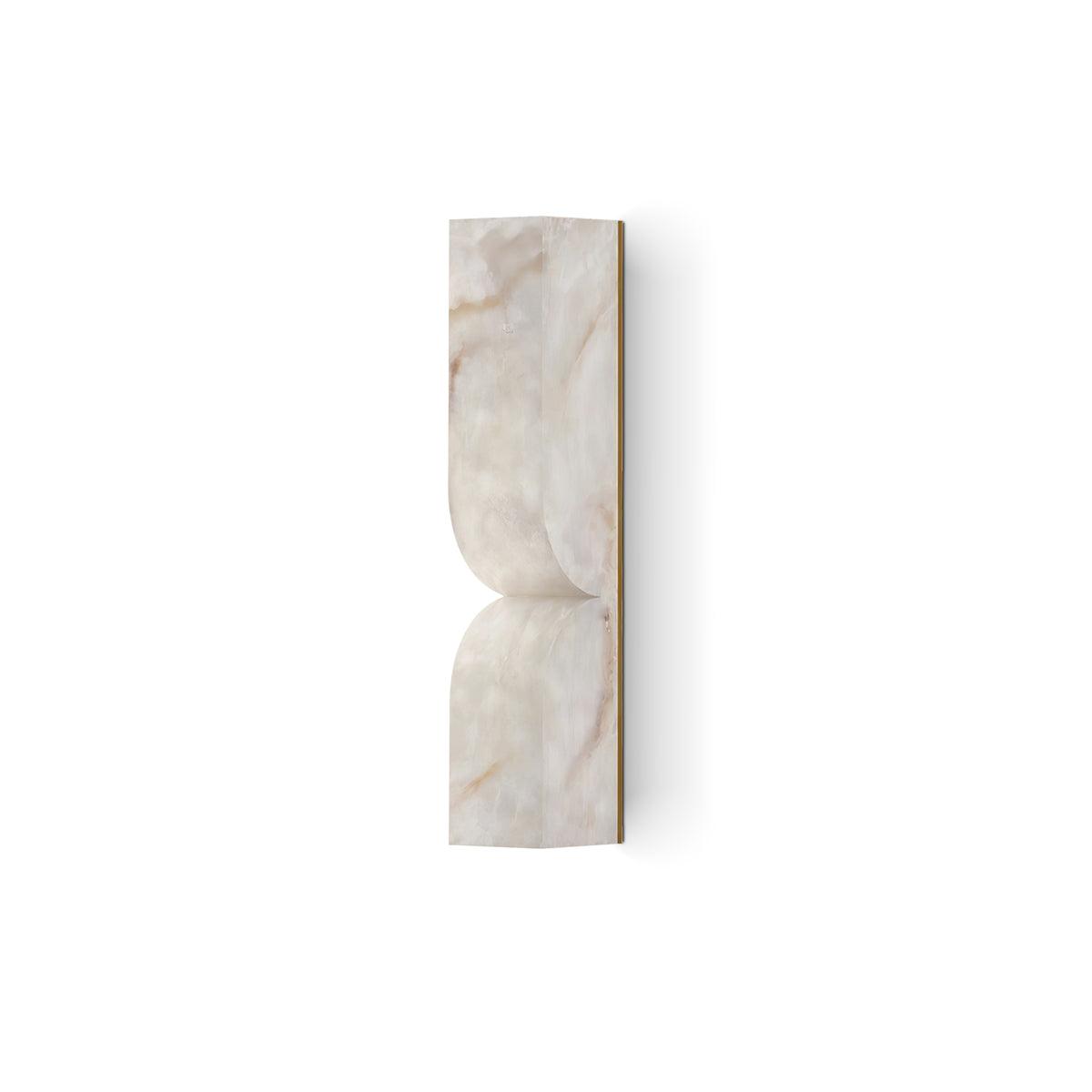 Esker Carved Alabaster Wall Sconce