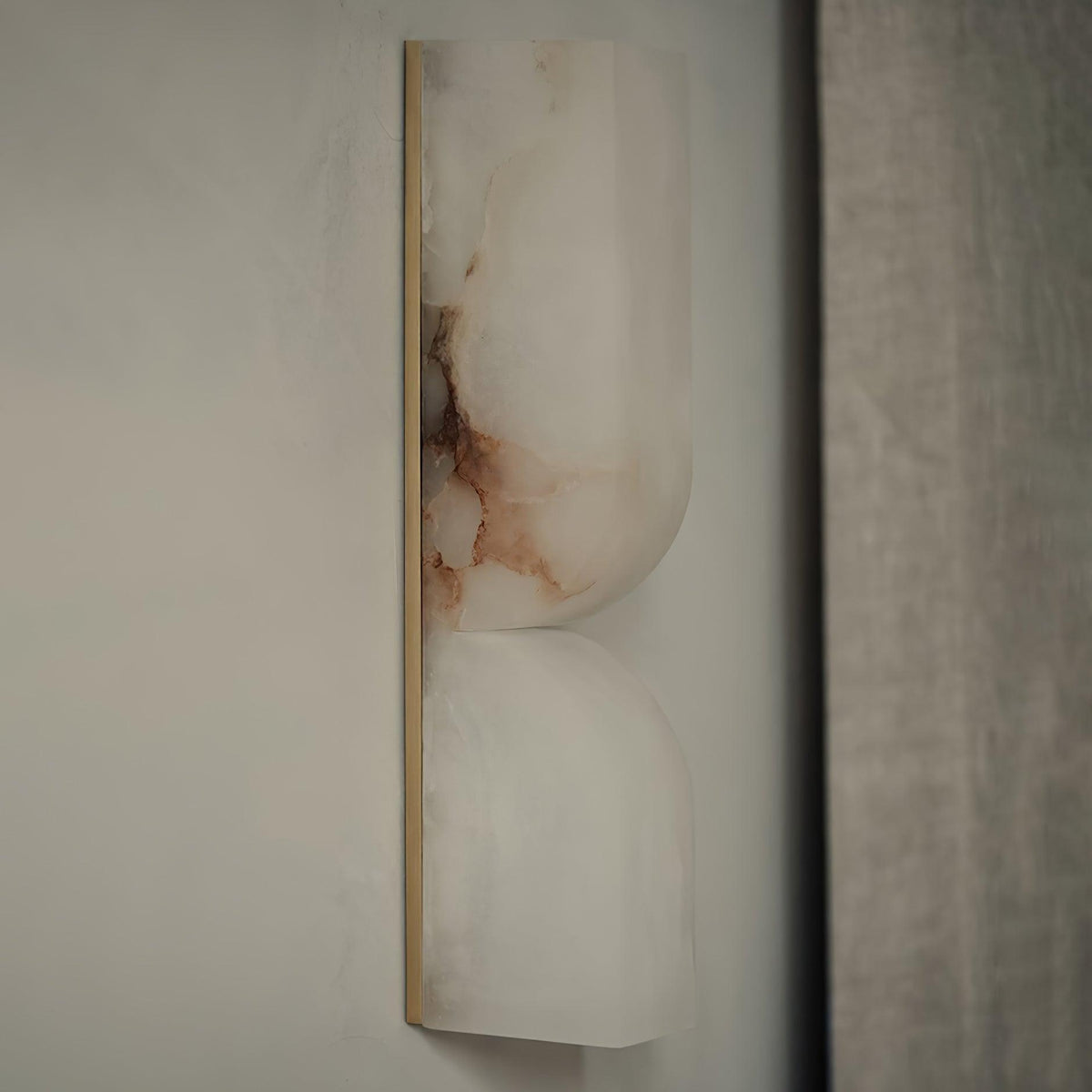 Esker Carved Alabaster Wall Sconce