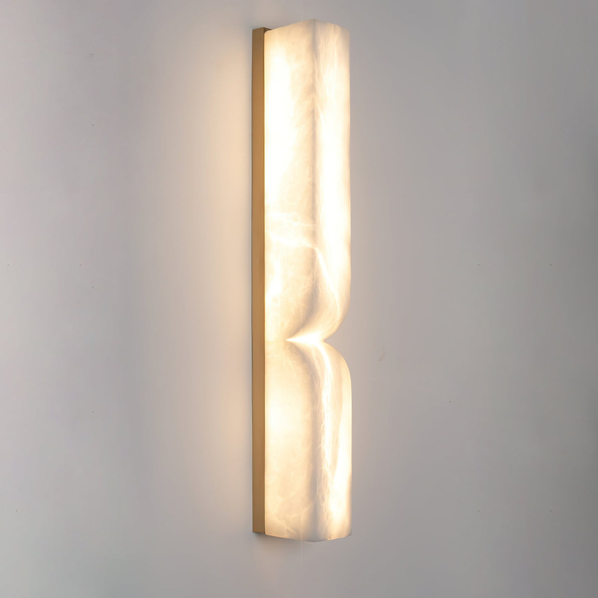 Chantal Solid Carved Alabaster LED Wall Sconce