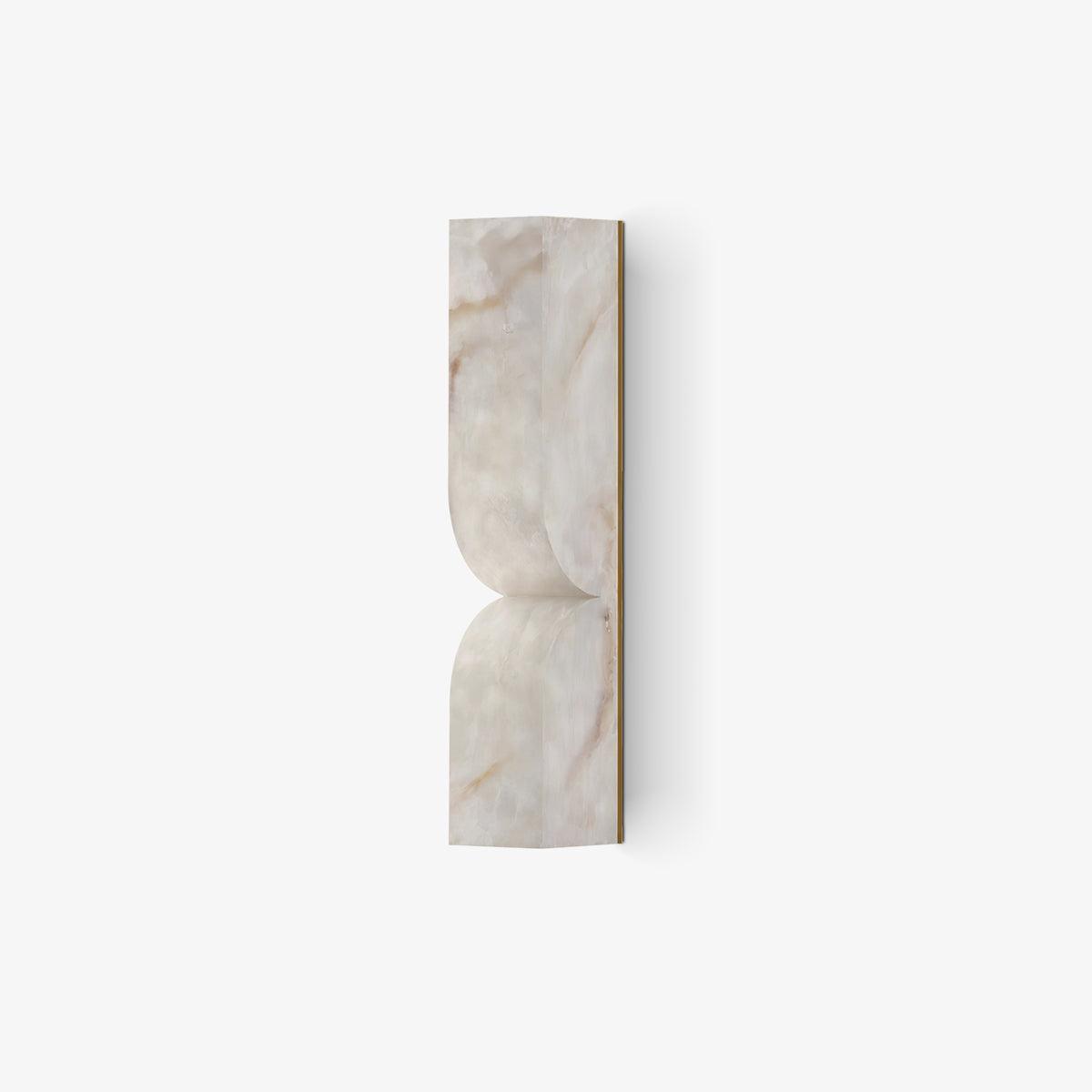 Cerise Carved Alabaster Plug In LED Wall Sconce