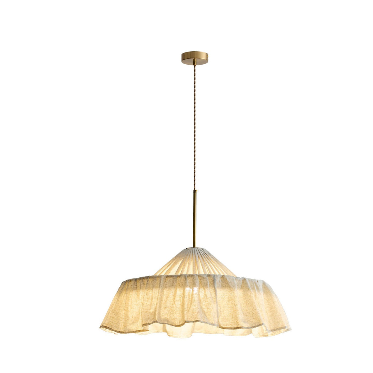 Xaviere Pleated Linen Fabric Pendant Light