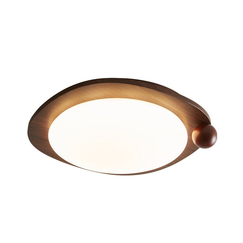 Zenaide Walnut Grain Low Profile LED Ceiling Light