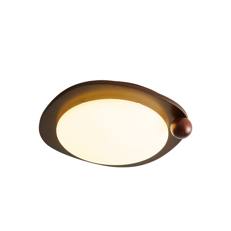 Zenaide Walnut Grain Low Profile LED Ceiling Light