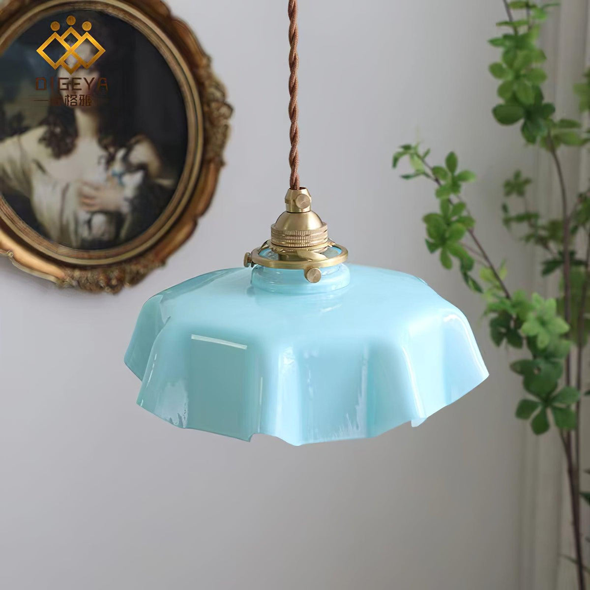 Hyacinth Pleated Glass Pendant Light