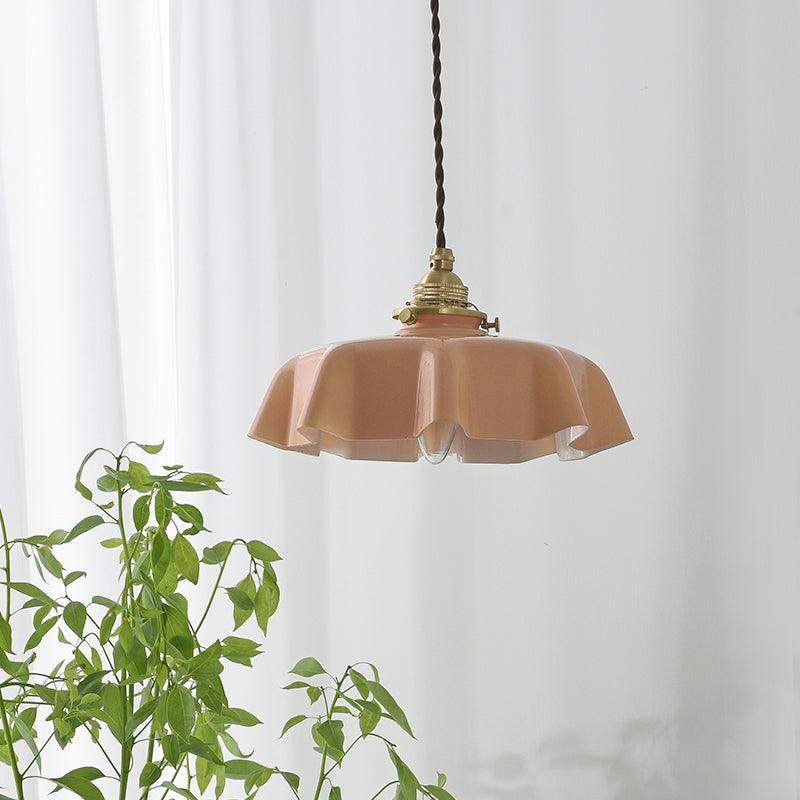 Hyacinth Pleated Glass Pendant Light
