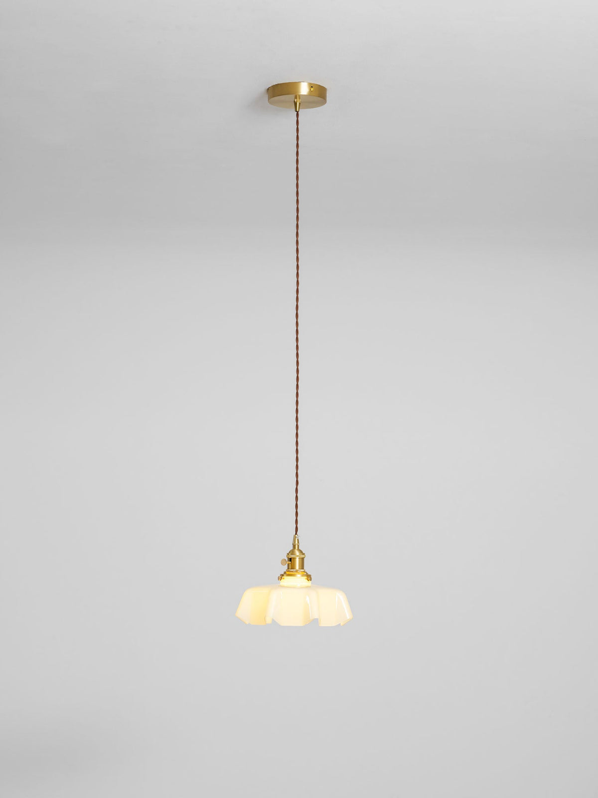 Hyacinth Pleated Glass Pendant Light