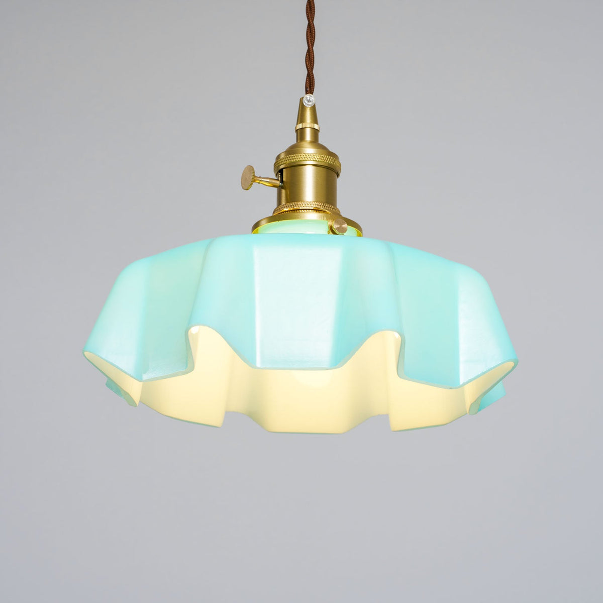 Hyacinth Pleated Glass Pendant Light