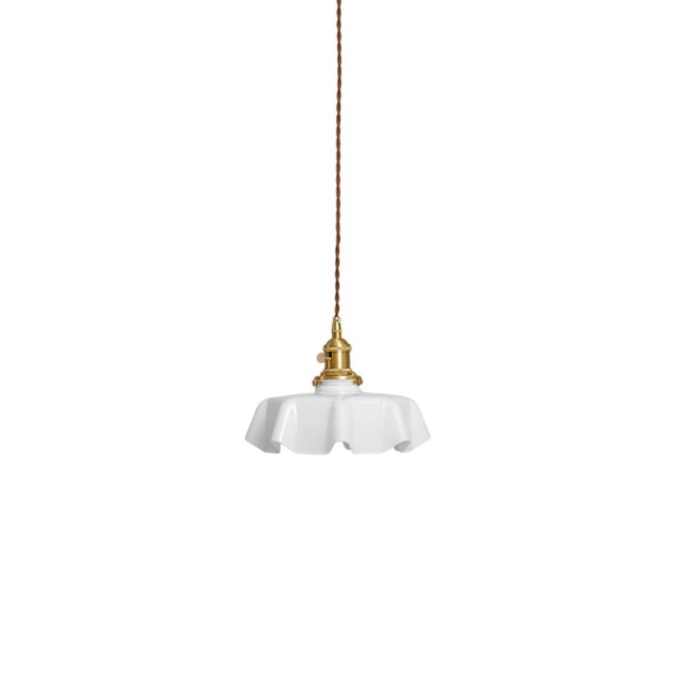 Hyacinth Pleated Glass Pendant Light