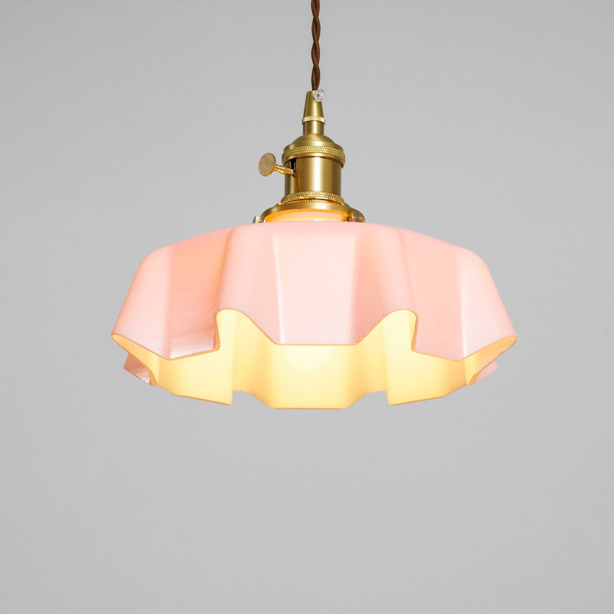 Hyacinth Pleated Glass Pendant Light