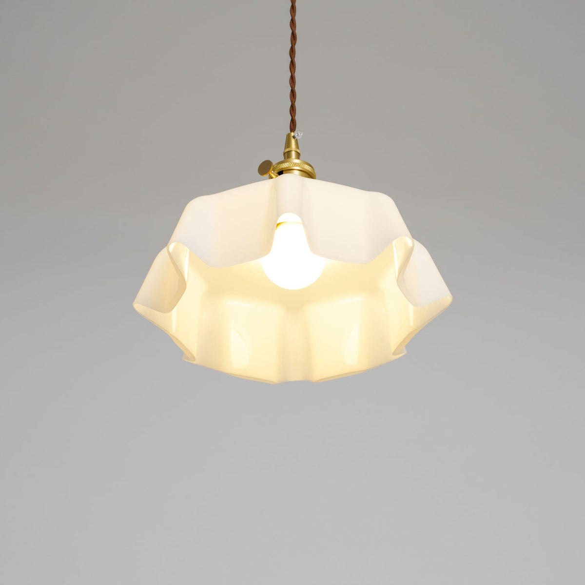 Hyacinth Pleated Glass Pendant Light