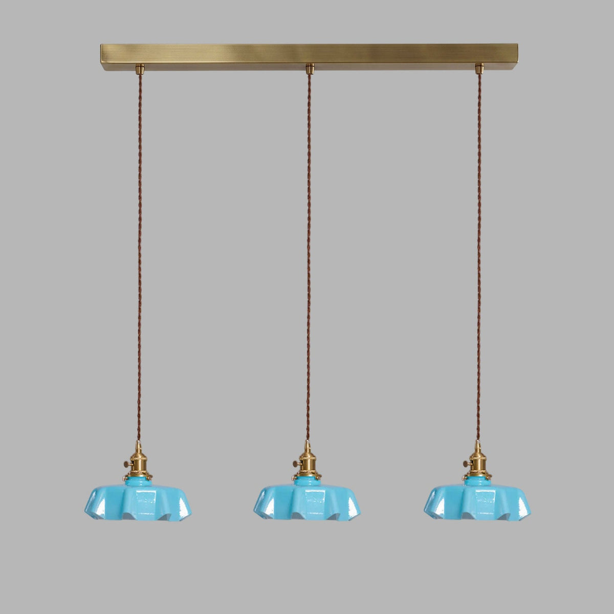 Hyacinth Pleated Glass Pendant Light