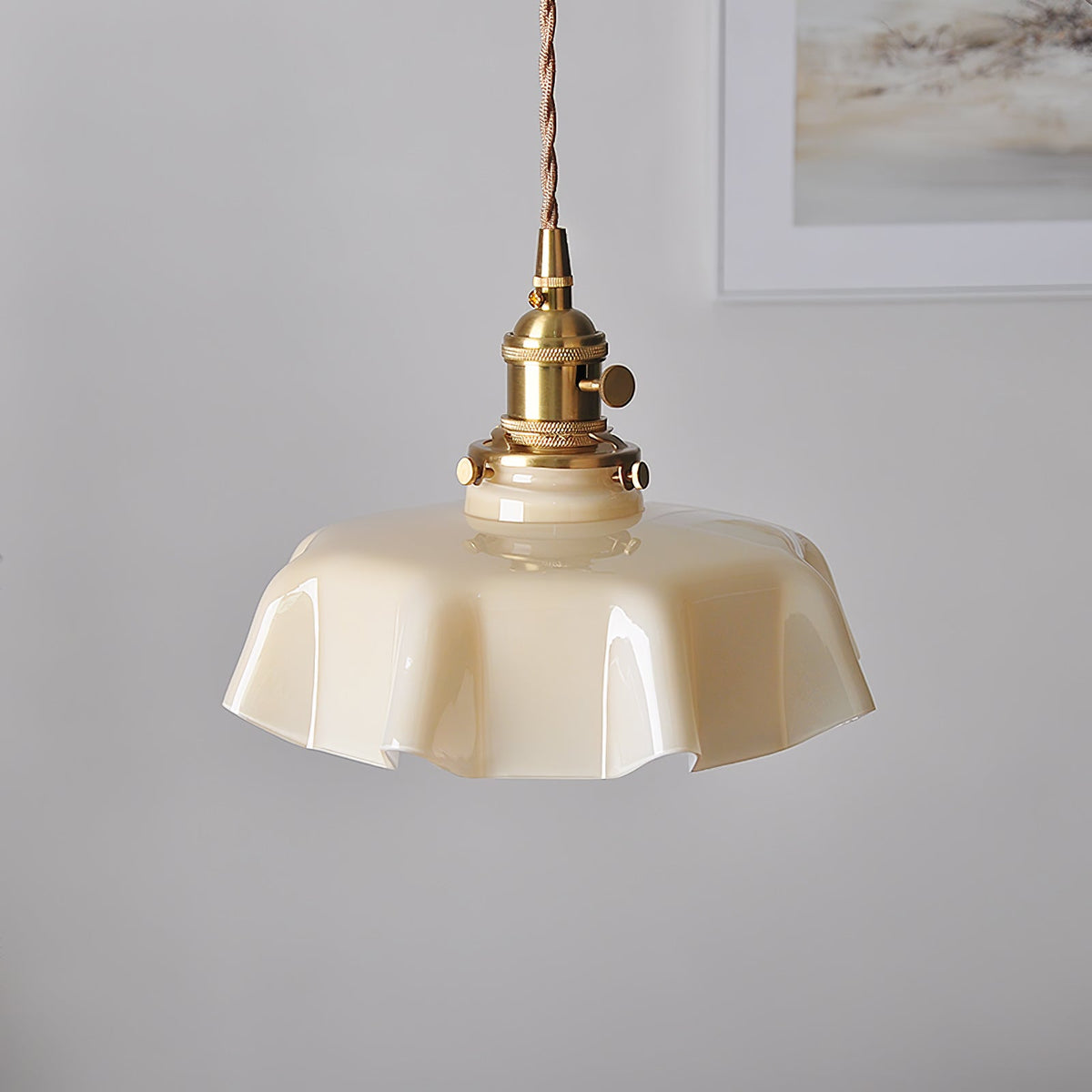 Hyacinth Pleated Glass Pendant Light