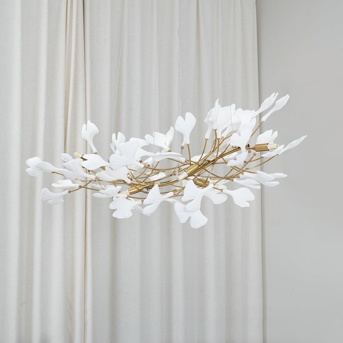 Horizon Ceramic Ginkgo Leaf Chandelier