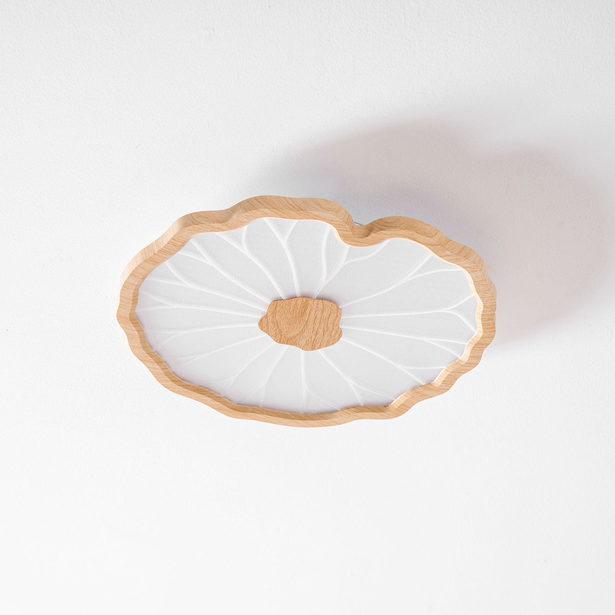 Nymphea Wood Grain LED Flush Mount Ceiling Light