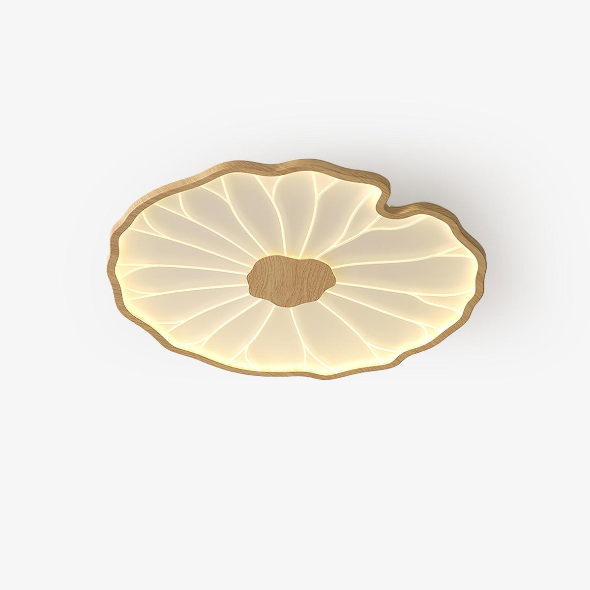 Nymphea Wood Grain LED Flush Mount Ceiling Light