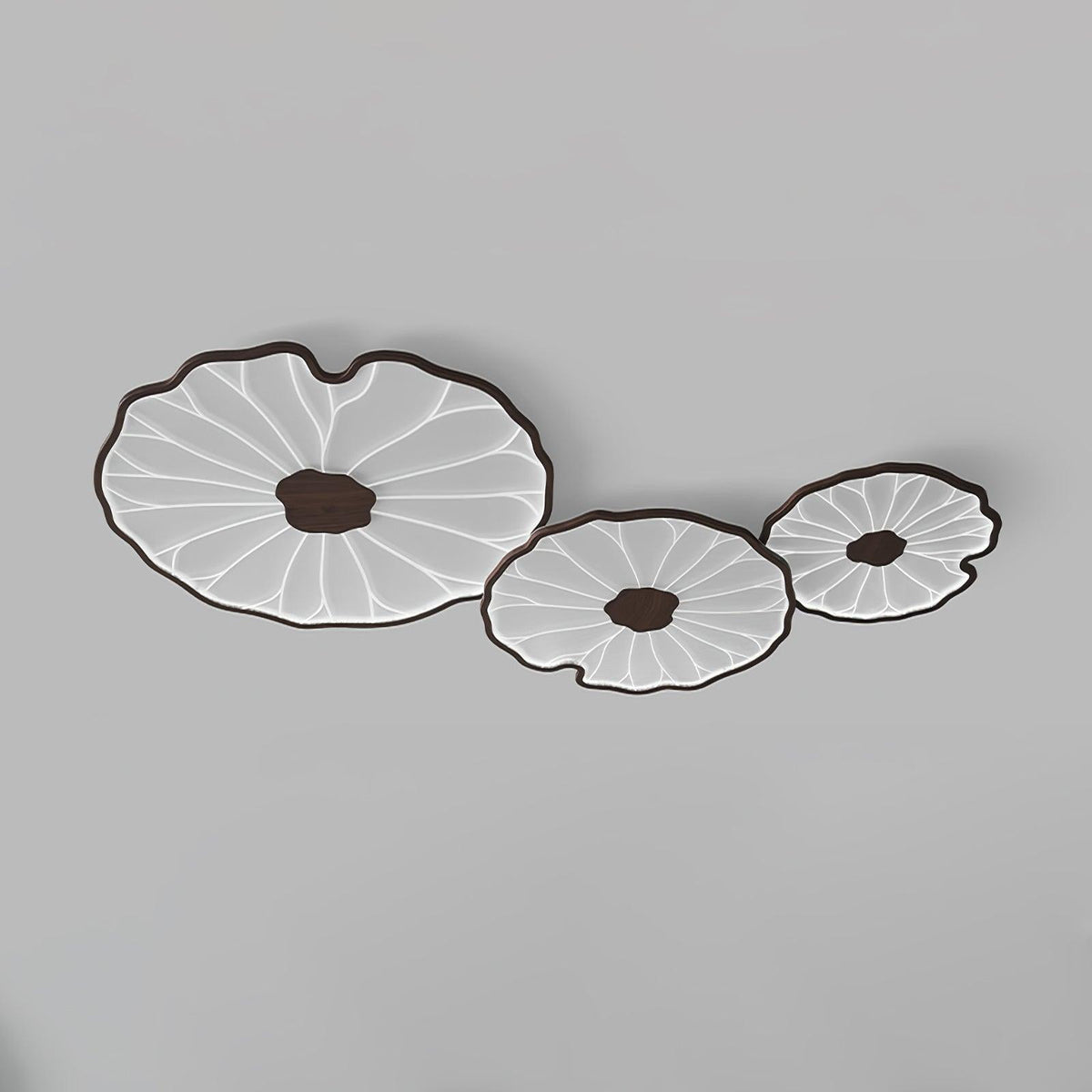 Nymphea Wood Grain LED Flush Mount Ceiling Light